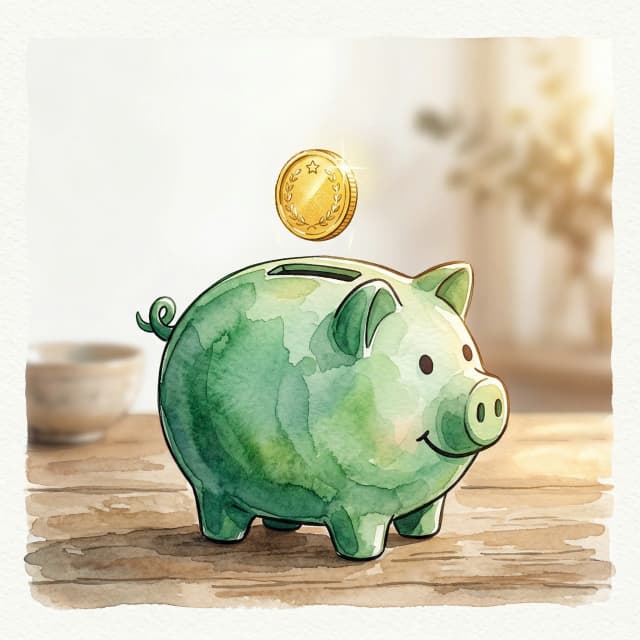 貯金箱のイラスト